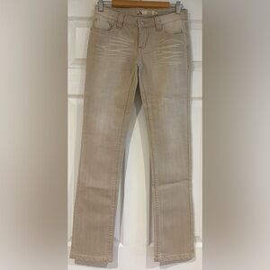 NWOT Chi Ole Denim Architect Tan low rise Jeans 5/27